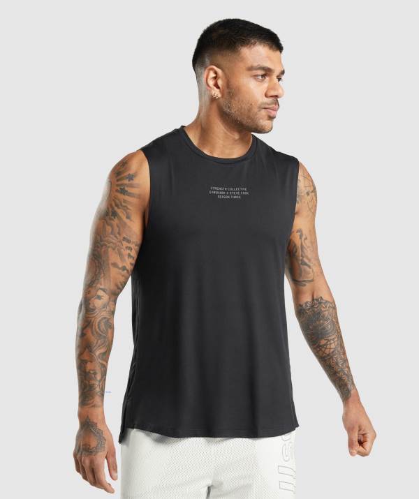 Panske Tielko Gymshark Steve Cook Čierne | OX3968750